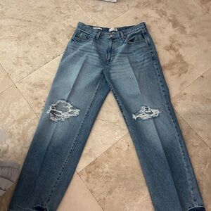 Light blue wide leg jeans